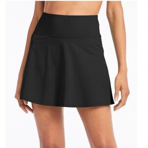 NWT L.L.Bean Swim Skirt Women Black UPF 50+ Lycra Xtra Life 18W Plus